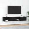 VidaXL TV Unit 2 Pcs Black Oak 80x31x25.5 Cm Engineered Wood, TV Bench, Hi-fi Unit, Entertainment Center, Sideboard 861457
