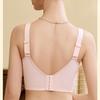 Adjustable Bra for Summer Thin Underwear with Gathered Upper Support To Prevent Sagging and Fishbone Design Without Steel Rings