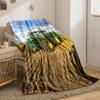 Green Farm Tractor Blanket  Printed Blanket for Living Room Bed Couch lunch break Soft Cozy Blanket for Friend's festival Gift