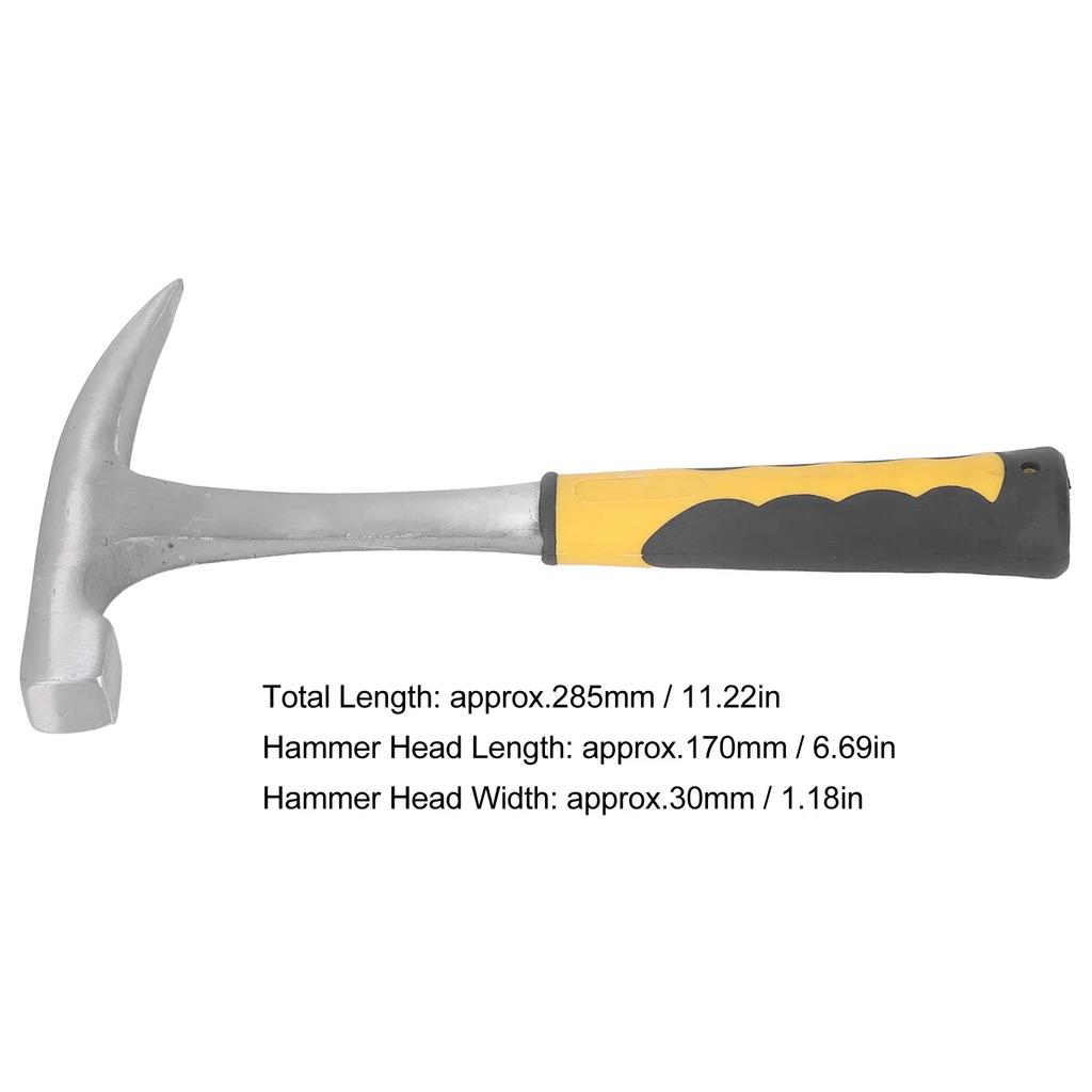 Geological Hammer High Carbon Steel Rock Pick Hammer with Arc for Survey Mine Exploration Geological Prospecting Hammer