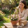 Unique Garden Stakes 11.8 Inch Plant Trellis for Climbing Plants, Elegant Lady Metal Gifts Friends Trellis, Decorative Flower Support Outdoor