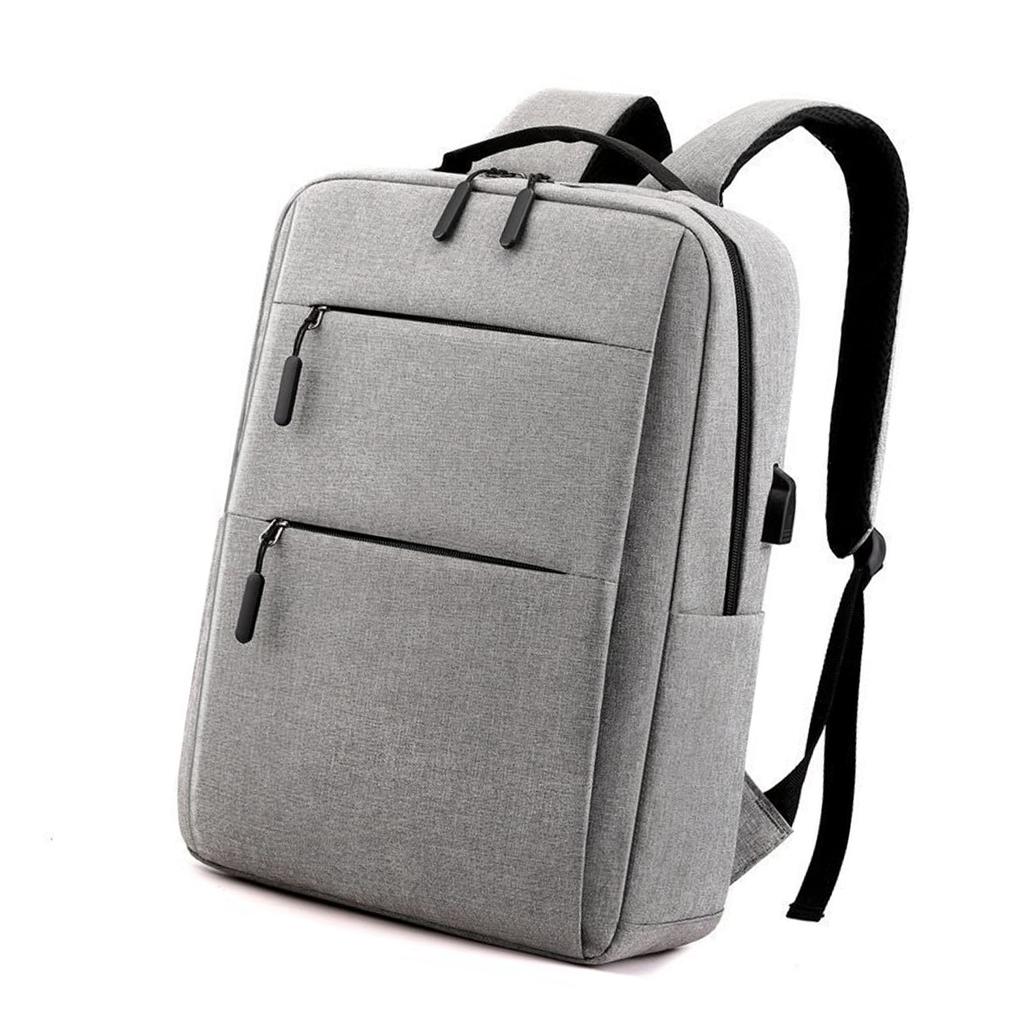 Mochila para Viagem para Homens e Mulheres Cinza Casual Grande Capacidade Mochila de Negócios com Porta de Carregamento USB Cinza Tamanho Único
