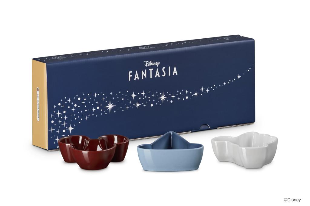 LE CREUSET Fantasia Mini Dish In White and and Oven Safe Japanese (3-Pack) Lustre, Chambray, Garnet, Microwave, Dishwasher, [Official Product]
