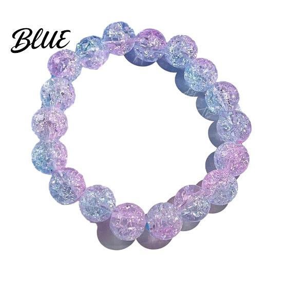 Transparent Bead Jewelry Clear Faux Crystal Beaded Bracelet Stretch Lightweight
