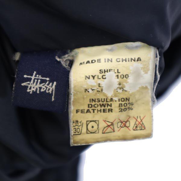 Stussy Tmavě modrá visačka Stará péřová bunda L černá Pánská Použitá