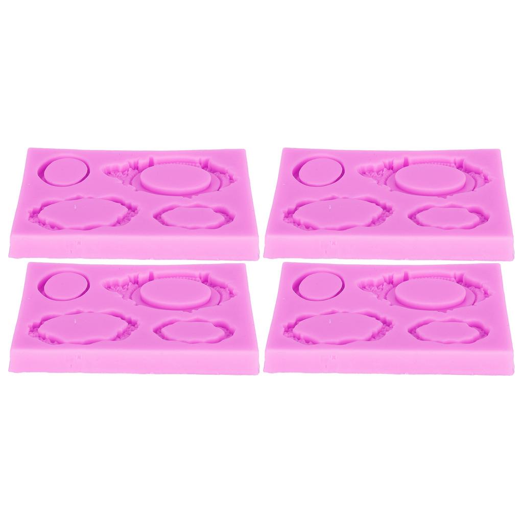4pcs Picture Frames Silicone Mold Cake Decorating Photo Frame Chocolate Making Mold