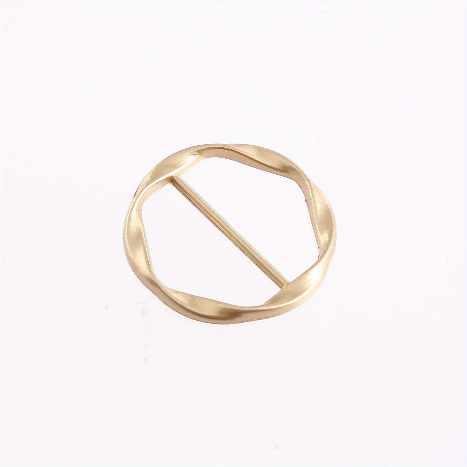 

[Многофункциональная клипса] Многофункциональный металлический набор клипс для шарфа и футболки | Легкий узел и аксессуар для талии, подходит для одежды без прошитой длины золотой