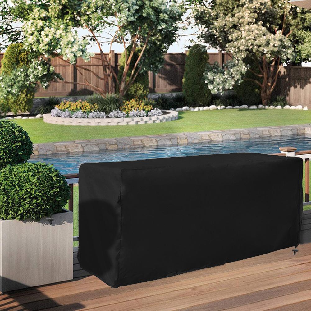 1PC Outdoor Storage Bench Deck Boxes Covers 210D Oxford Fabric Deck Box Cover 123*62*55cm/130*60*71cm/158*76*71cm Black Covers