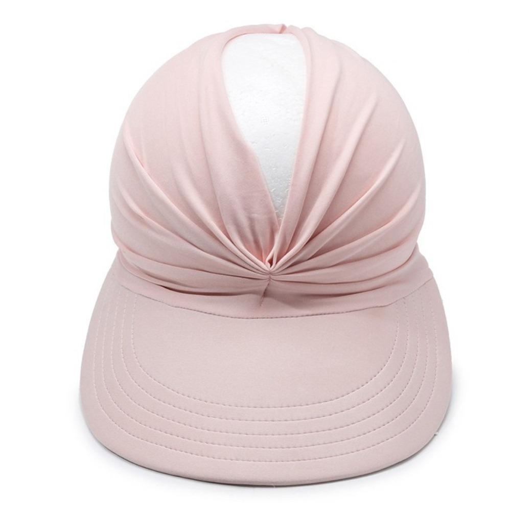 Anti-UV Women Sun Protection Hats Wide Brim Hollow Top Baseball Caps Beach Visor Cap  Adult