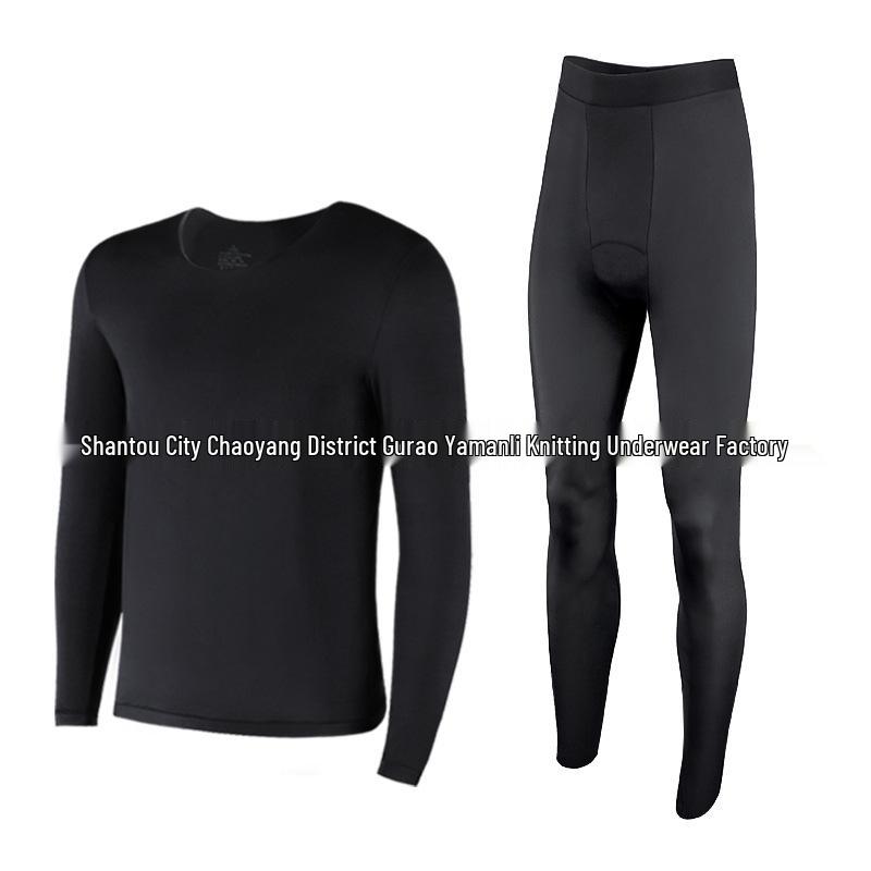 

Мужской комплект базового слоя с гиалуроновой кислотой, улучшающий кожу, высокоэластичный, ультратонкий, антистатический, теплый, для осени и зимы XL (330-440 lbs)