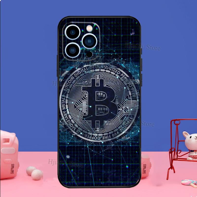 Bitcoin Coins Funny Case For iPhone 16 15 13 14 Pro 12 11 14 Pro Max Plus XR XS Max X 12 13 Mini SE2 Cover Shell