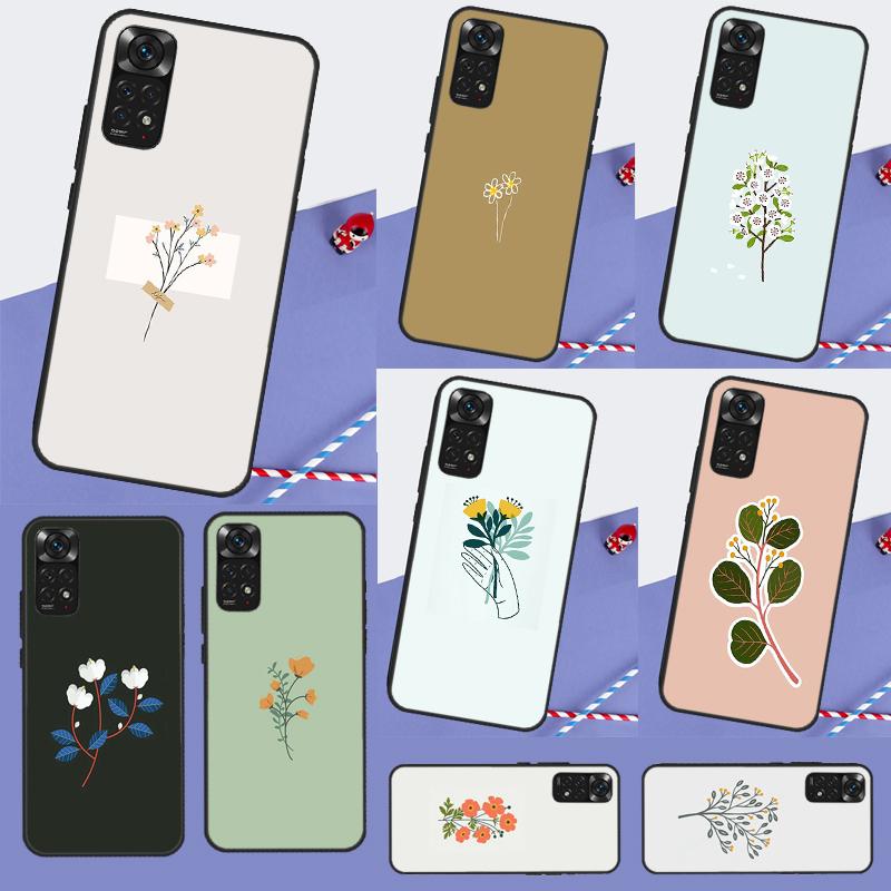 Purple Background Pattern Cover For Xiaomi Redmi Note 14 Pro 13 12 11 9 10 9S 10S 11S 12S Redmi 10C 12C 13C 14C Case