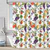 Bathroom Waterproof Curtain Digital Printing Plant Fruit Shower Curtain Free Punching Toilet Partition Curtain Shower Cloth