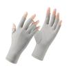 Sunscreen gloves manicure half finger ice silk women driving non-slip breathable touch screen thin summer UV protection gloves