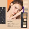 Gevlonecirly palette with nose and matte highlighter for concealing and 3D 01 Food 5-color shadow, highlight, shadow, contouring. #Natural