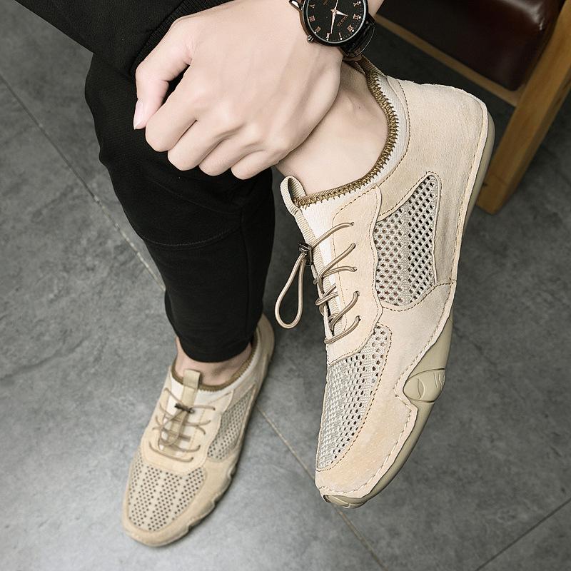 2021 Men's Summer Mesh Octopus Loafers: Breathable Slip-On Leather Casual Driving Shoes