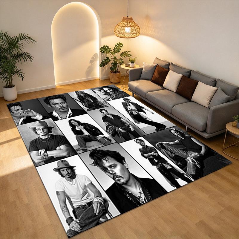 Johnny Depp Living Room Nonslip Area Rug Soft Carpet For Bedroom Game Playroom Sofa Office Home Decor Doormat Christmas Gift C92629