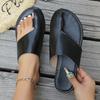 Fashion 2025 new fashion, casual and lightweight large-sized women's shoes, casual slippers with toe caps, solid-color cool slippers