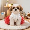 PETCIRCLE Pet Dress Cute Princess Style Santa Skirt Dogs Cats
