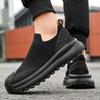 Brand Design Men Platform Casual Shoes Breathable Mesh Shoes Tire Soles Slip-On Sneakers Running Shoes for Male Walking Footwear