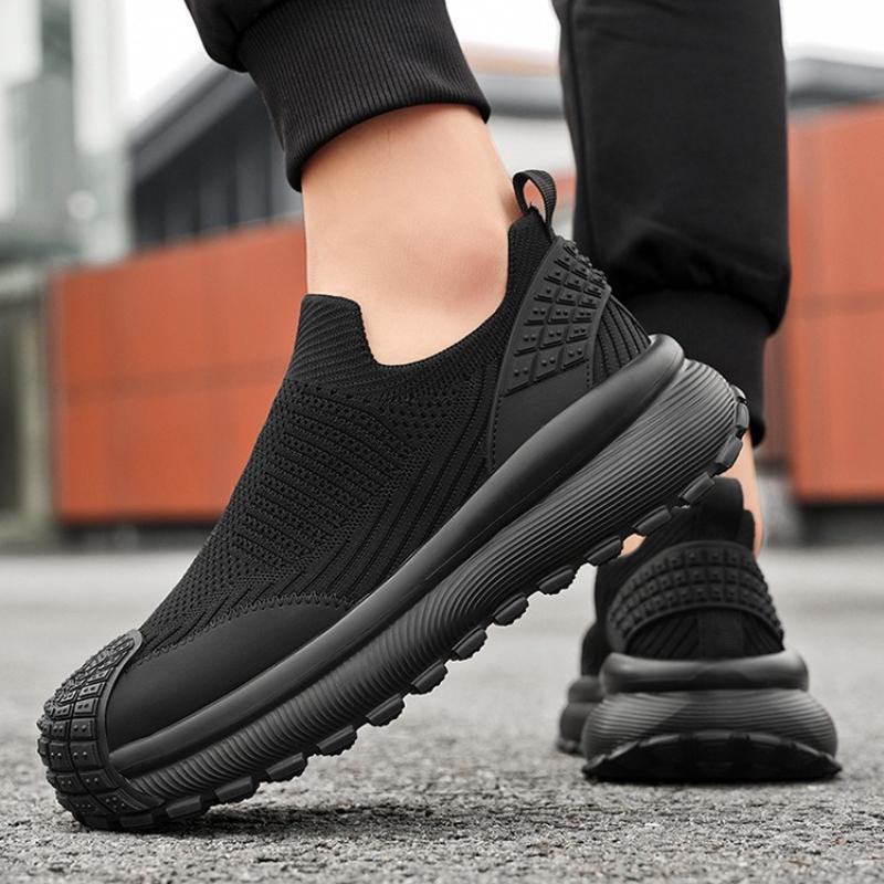 Brand Design Men Platform Casual Shoes Breathable Mesh Shoes Tire Soles Slip-On Sneakers Running Shoes for Male Walking Footwear