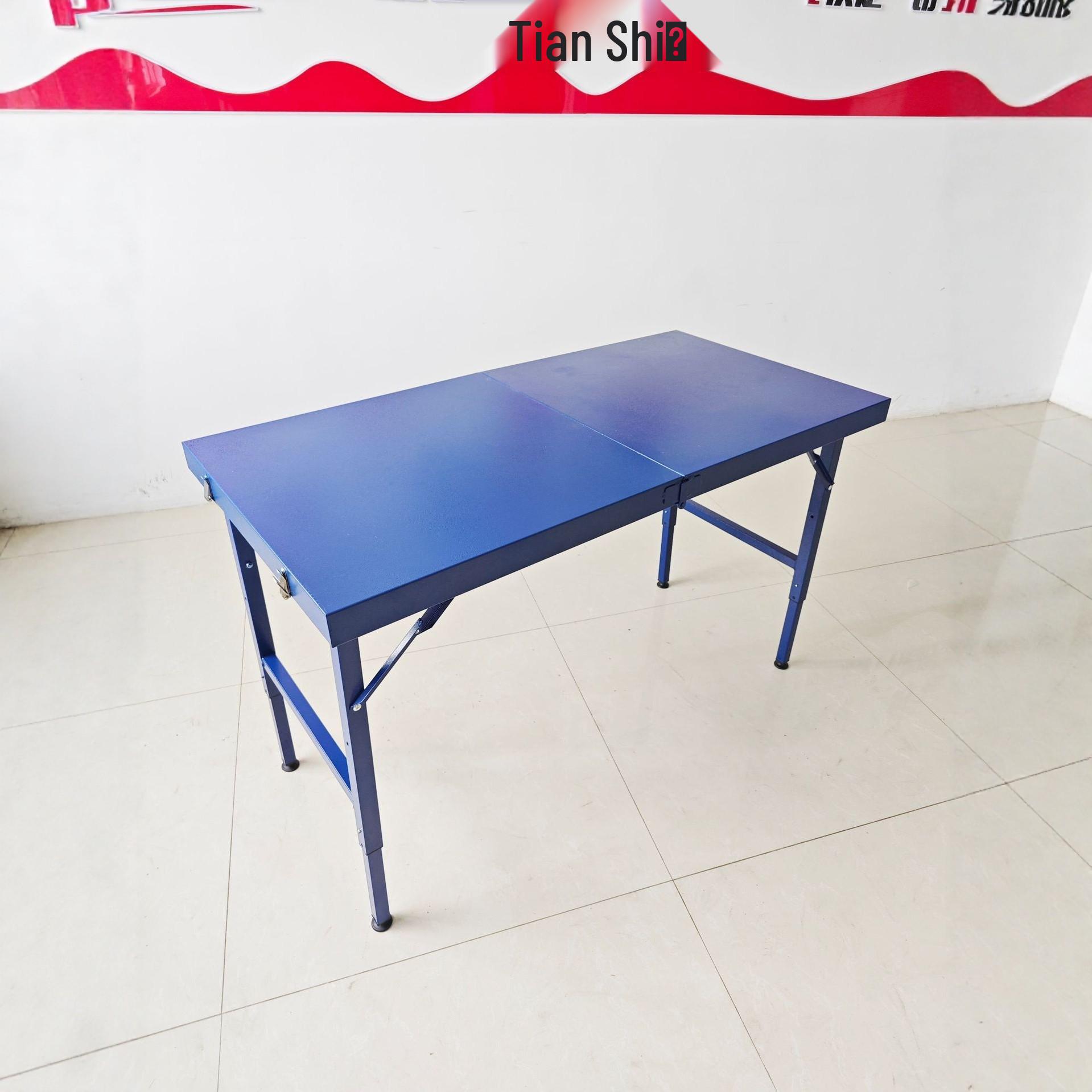 1.2m Blue Folding Table & Chairs Set for Camping and Picnics Blue Blow-Molded Chair