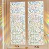 Colorful Geometric Square Window Film, Retro Abstract Static Cling Window Decal for Bedroom Living Room Glass and Storefront