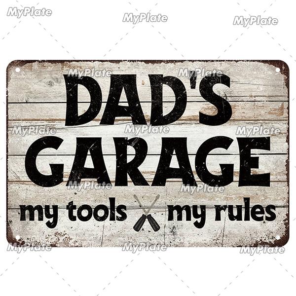 Vintage Tool Rules Retro Plaque Tin Sign Man Cave MOTOR OILS Metal Sign Wall Decor For Garage TIRES Plate Car Service Poster
