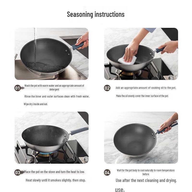 SUPOR 30cm Titanium Wok with Lid