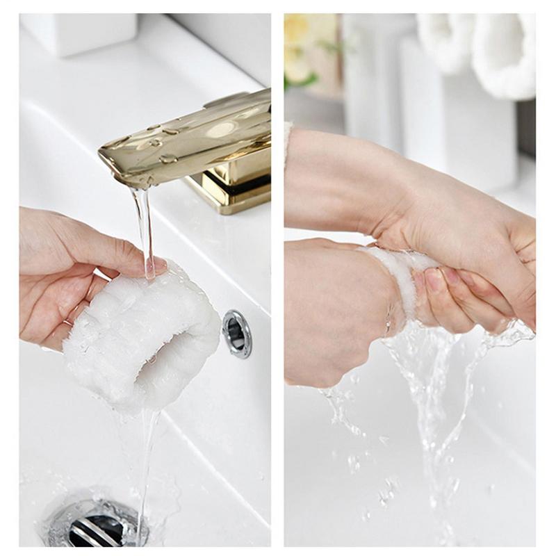 2pcs Wrist Spa Washband Washing Wristbands Wash Towel Band for Washing Face Absorbent Wristbands Womens All-match Wristband