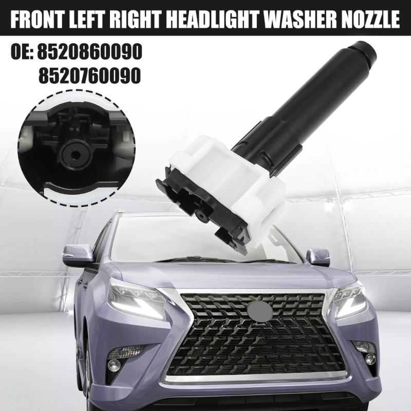 Automotive Headlight Sprayer Nozzle Headlamp Washer Cover For 4.6L Petrol Sport Utility Replaces 85208-60090 85207-60090