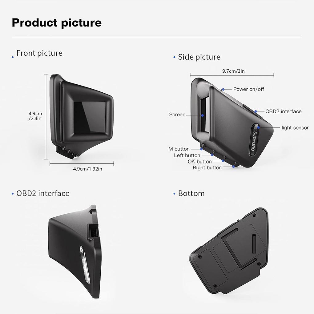 Head Up Display For Vehicle GPS Speedometer Speedometer HUD Suitable For All Vehicles Accurate