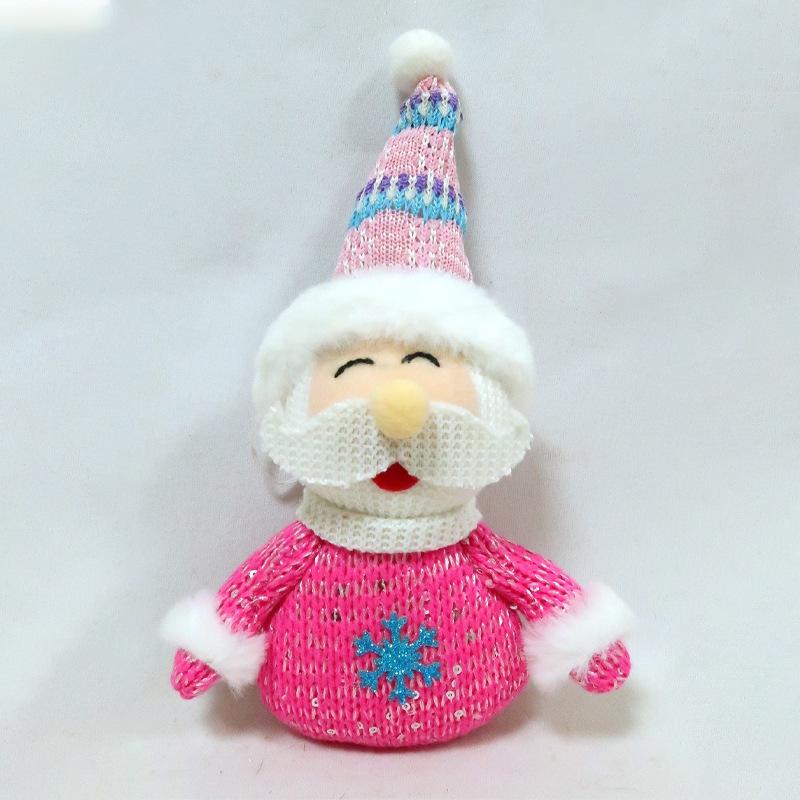 Telescopic long-legged plush doll creative Christmas ornament ornament cartoon Santa Claus shape fabric doll