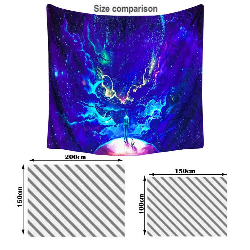 UV fluorescent tapestry print Wall Hanging Art Home Decor