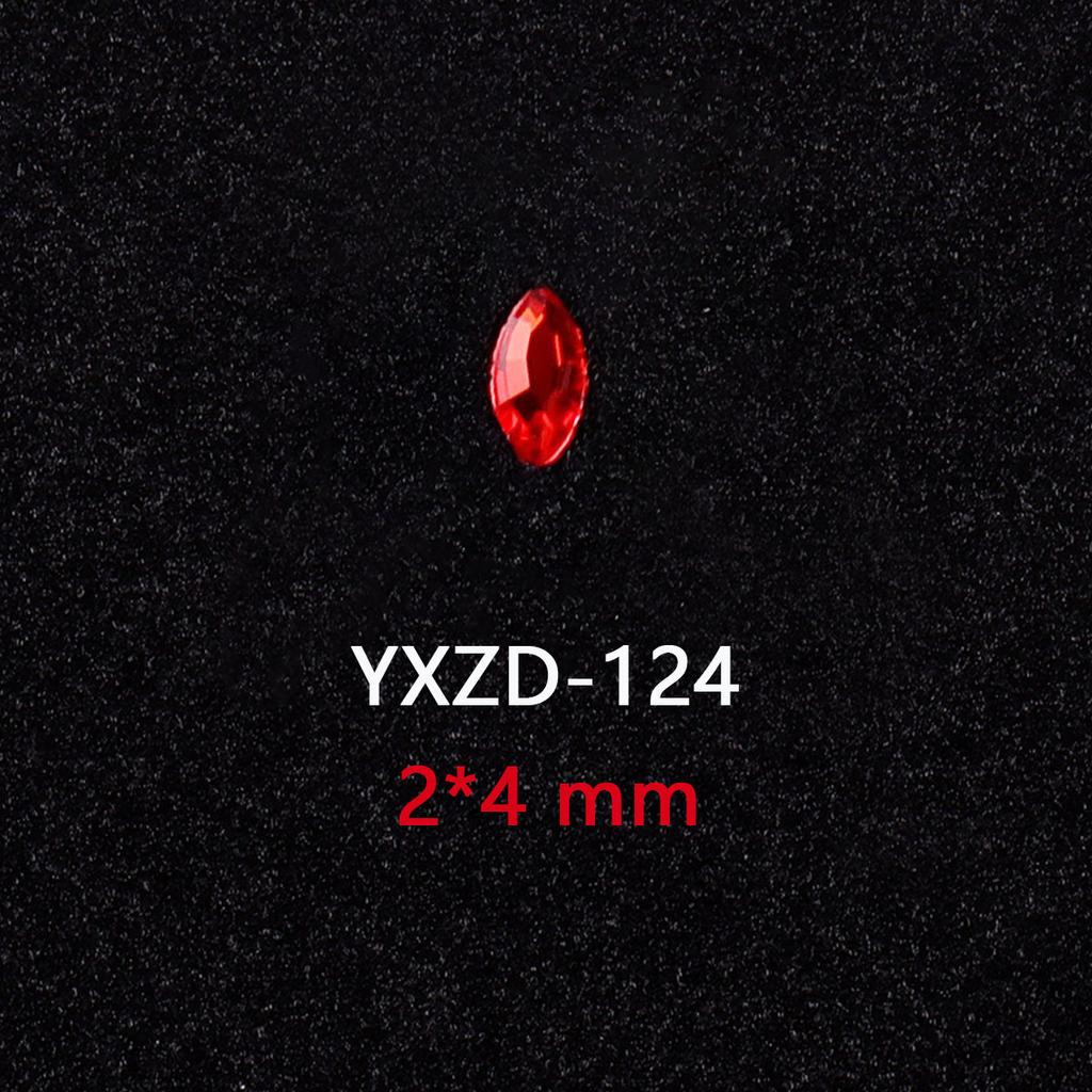 1440 Glas Diamanten mit flachem Boden, Große Rote Spezialgeformte Nagelkunst-Diamanten, DIY Trage-Nagel-Accessoires, Materialien, Spezialgeformte Diamanten
