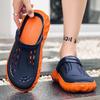 2024 thick-soled hole shoes men's bag head sandals men's trendy jelly outdoor beach shoes slippers EVA garden shoes