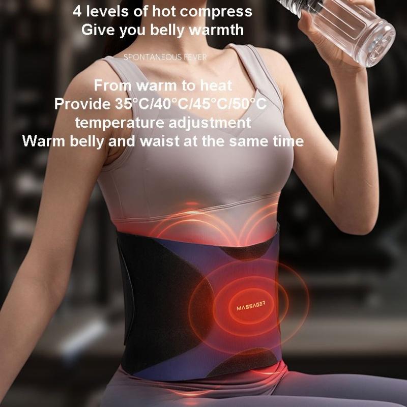 EMS Waist Massager Pulse Slimming Belt with Micro-current Assisted Exercise Hot Compress for Body Shaping