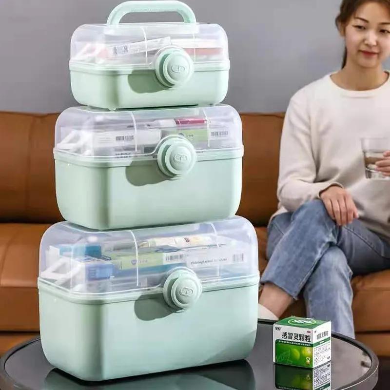 3 Layer Large Capacity Family Medicine First Aid Kit Box Portable Medicines Container Split Multi-Layer Storage Organizer Boxes
