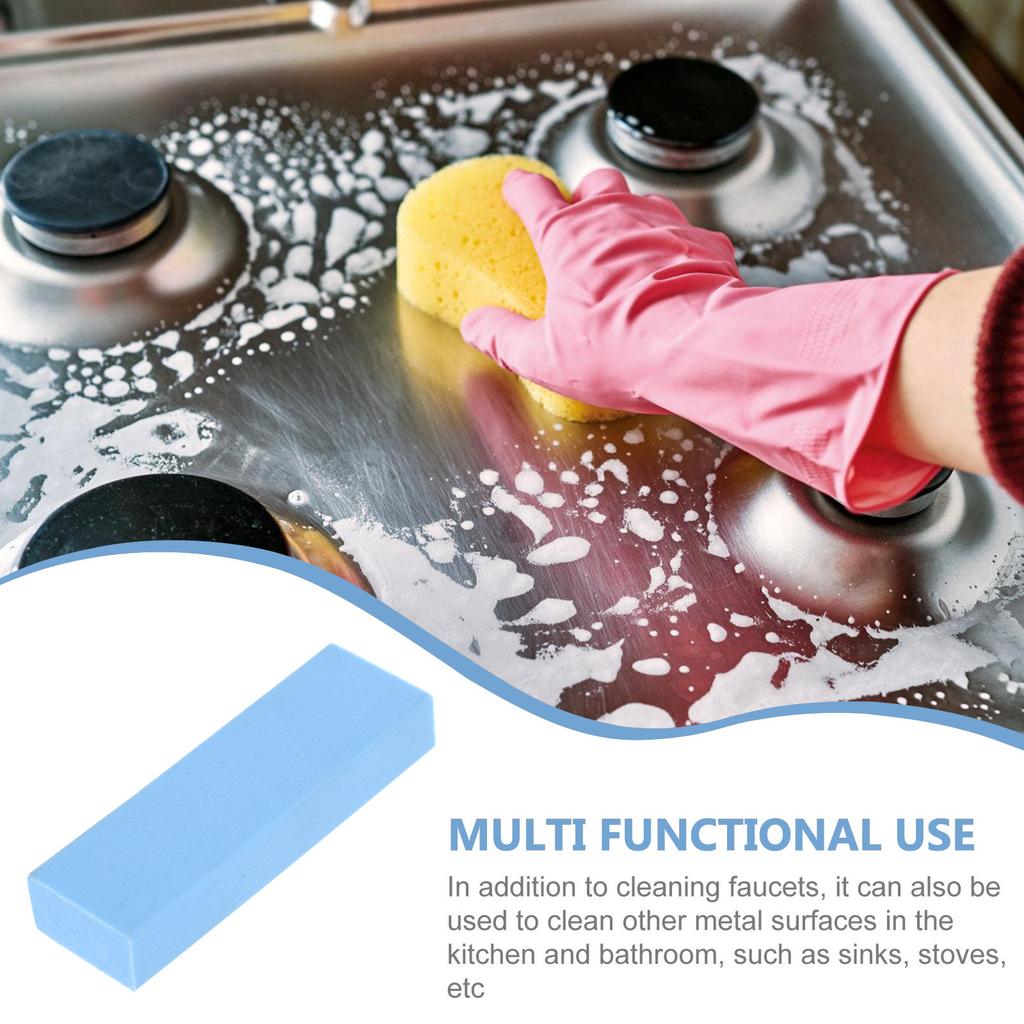 Gummy Rubber Abrasive Scouring Stone Block Purple for Stubborn Limescale Hard Water Rings Stains On Kitchen Bathroom Stainless