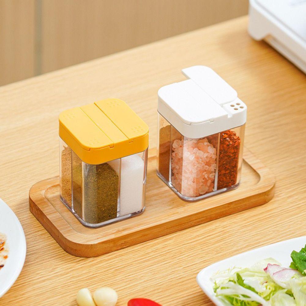 Sliding Cover Seasoning Container Adjustable Holes Salt Pepper Shaker Condiment Jar Outdoor Use