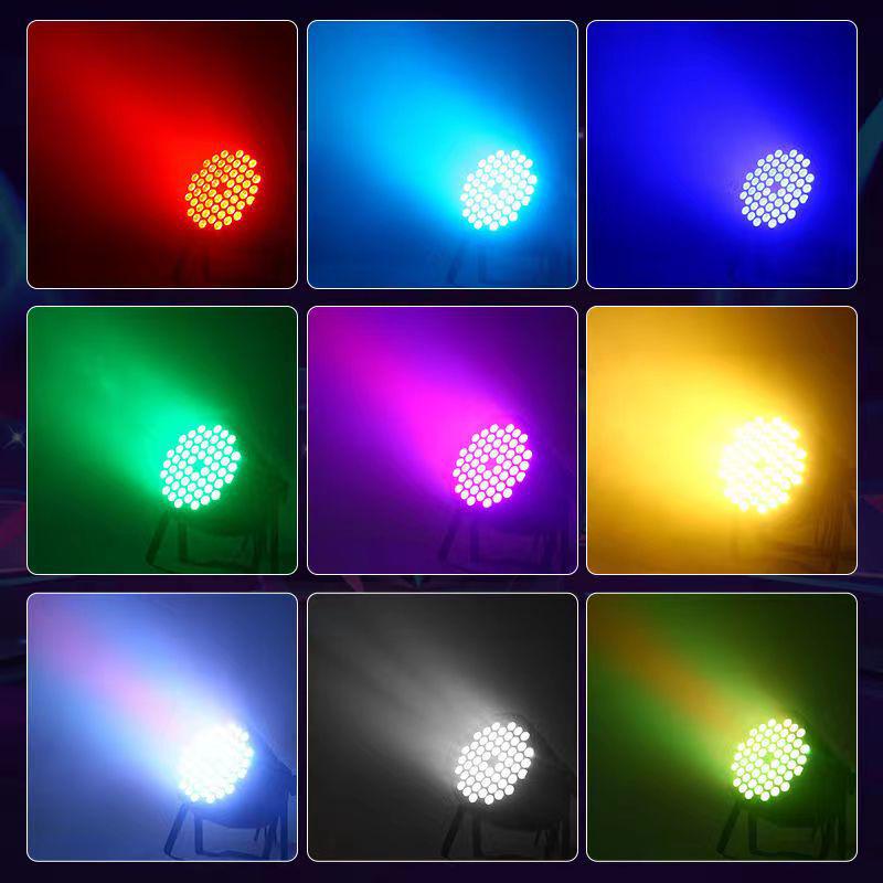 54-Piece 3W Full Color LED Stage Lights for Weddings and Events