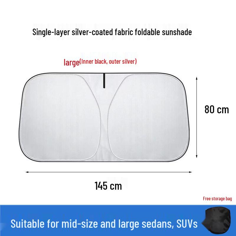 Retractable Car Windshield Sunshade: Folding Sun Protection & Heat Insulation.