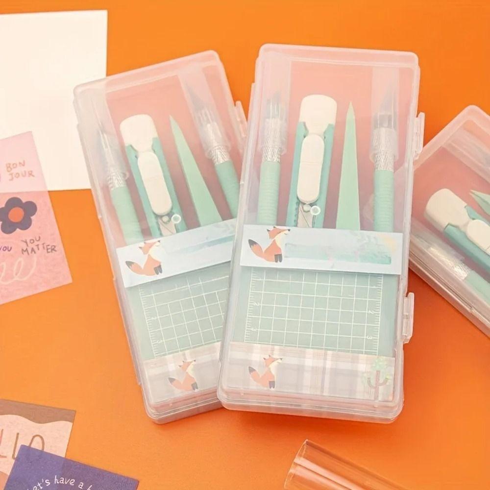 5 Stück/Set Neues DIY Scrapbooking Werkzeugset Pinzette Stifte Anti-Rutsch-Matten Kunstschneidwerkzeuge Kit Papierbasteln Schnitzen Bastelpapierstift