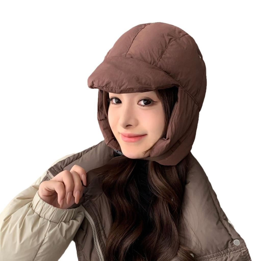 Winter Daunen Lei Feng Hut Koreanischer Winter Vielseitig Warm Ohrenschutz Fliegermütze Herren und Damen Gleicher Stil Bergsteigen Ohrenschutz Hut