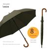 Extra Large Storm Special Wooden Handle Straight Rod Retro Automatic Windproof Extra Large Thickened Reinforced Long Handle Business Men Umbrella
