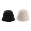 Warm Furry Plush Fisherman Hat for Women Girl Autumn Breathable Solid Color Bucket Hat for Winter Activity Headwear