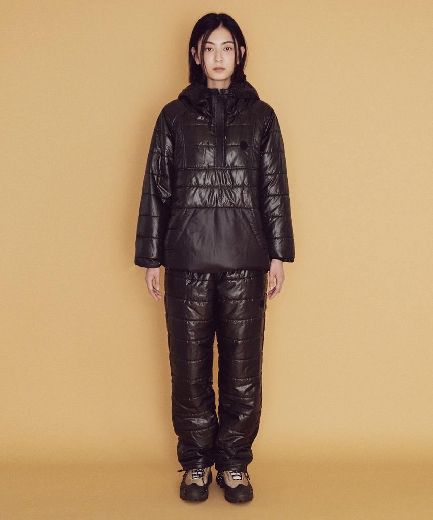MAYOL Uniquilted Setup Pants_Glossy Black
