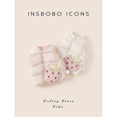 Insbobo Baby Girl Down Jacket Winter Infant Down Liner 2025 Autumn and Winter New Style Girls' Down Vest