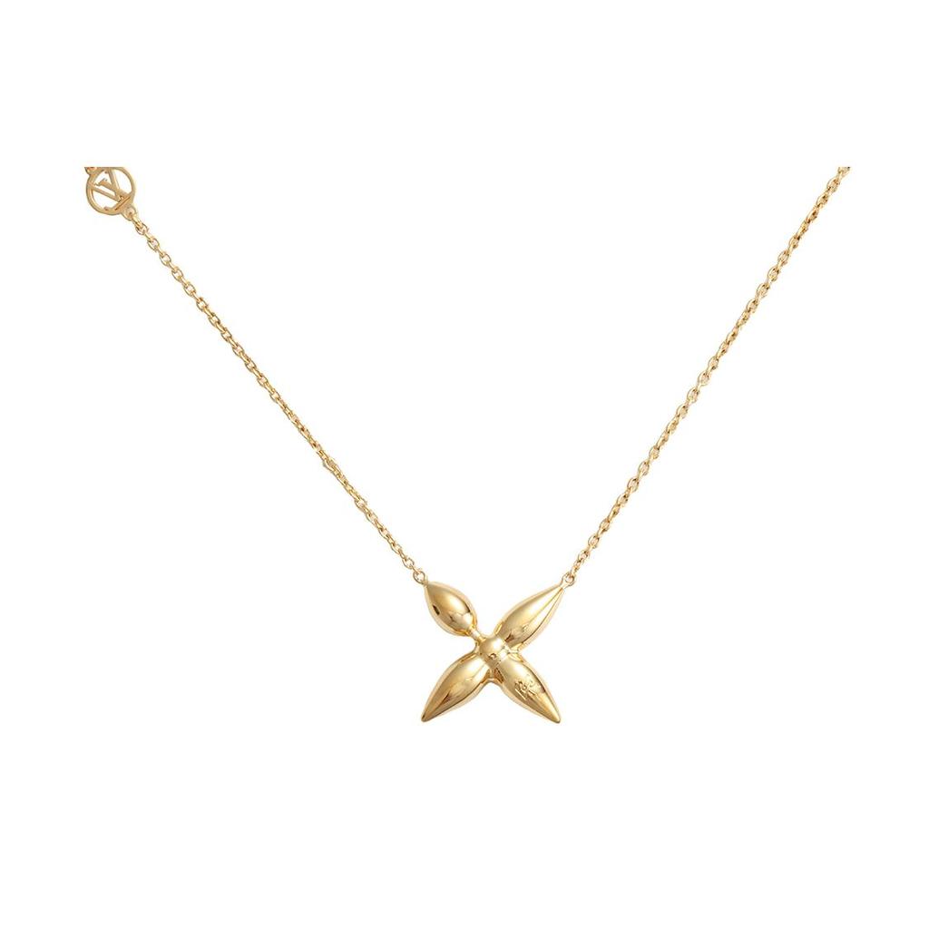 Louis Vuitton Louisette Luxury Personality Metal Necklace Women Necklace Gold M00365