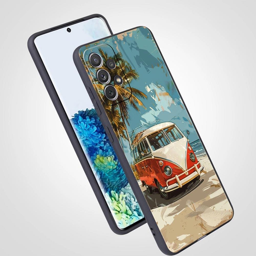 Combi Van Car Outdoor Camping Phone Case For Samsung A17 A07 A55 A35 A25 A15 A05s A33 A31 A23 A21s A13 A41 A73 A53 A51 A71 Cover